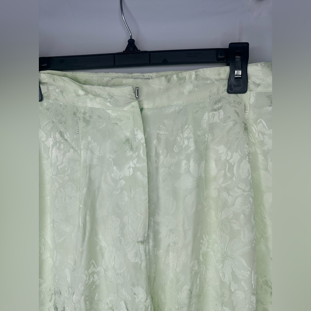 Asos Design Light Green Soft Floral Jacquard Suit 2Piece Coord Matching Set sz8 - Picture 10 of 14
